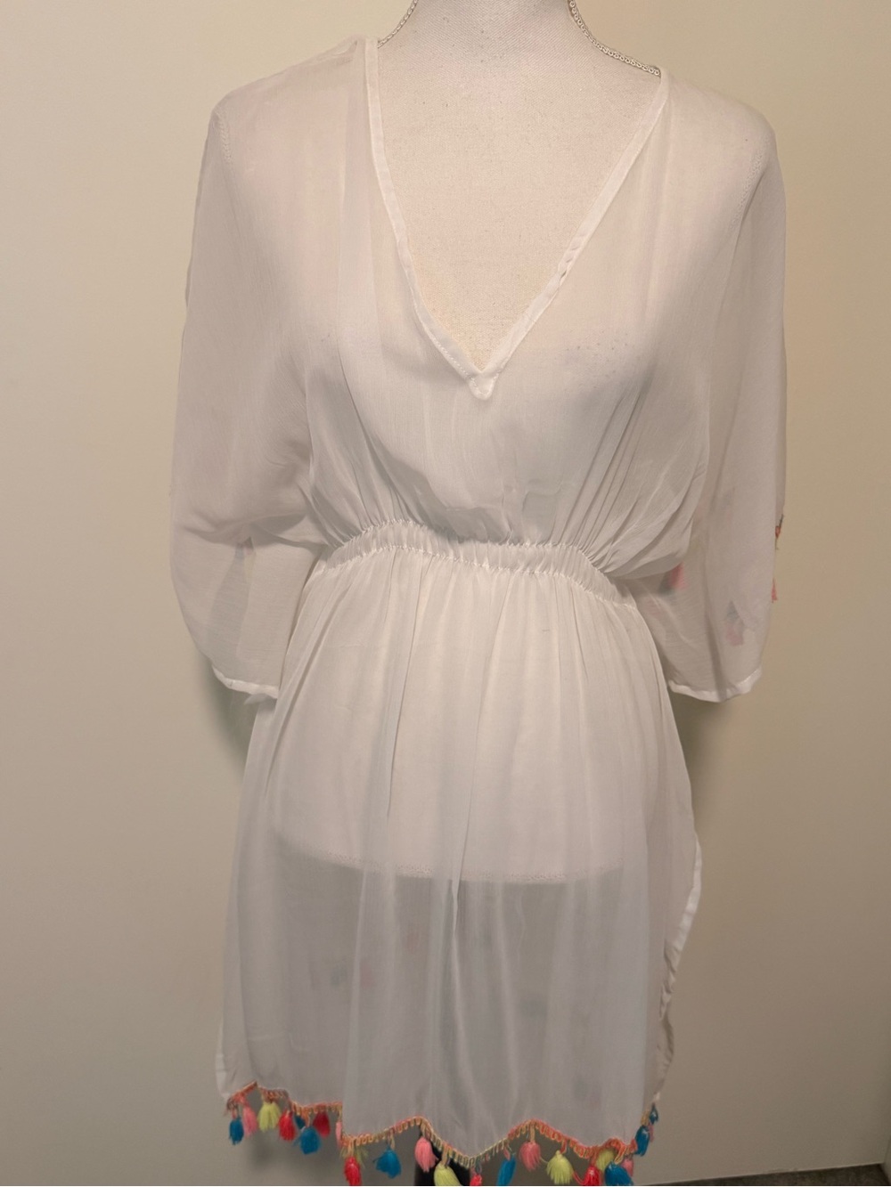 Sheer swim cover up
